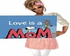 love is a mom pose sign