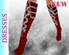 Red Xmas Pirate Boots
