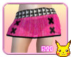 [911]pink vinyl skirt