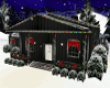 Night Christmas Cabin