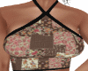 Brown Patchwork Tank Top