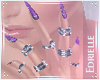 E~ Nails + Rings Purple