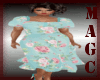 Summer teal flowers dres