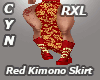 RXL Red Kimono Skirt
