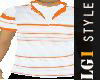 LG1 Orange Stripe Polo
