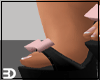 Black Pink Bow Open Toe