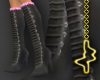 [M] Black Ruffle Boots