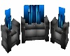 A Demon's Blue couch set