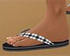 B&W Plaid Flip Flops (F)