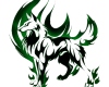 green wolf tat