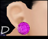 {D} Stud Earrings Purple