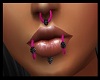 Pink/Black face piercing