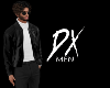 DX Men Leather Black Wht