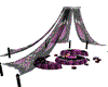 Canopy bed black purple