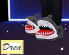 Grey Shark Slippers