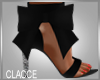 C black bow heels