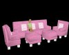 Fira Pink Sofa 8 seats