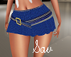 Blue Pleated Skirt