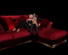 Red Couch With Poses
