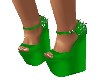 GREEN/SPIKED WEDGES