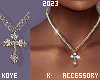 |< Hyre Cross Necklace
