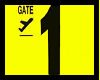 Airport Gate 1 Sign