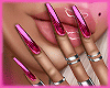 O♔ Pink Chrome Nails