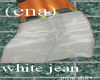 wht jean miniskirt
