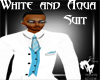 White & Aqua Suit