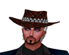 SRV Snakeskin Hat w Hair