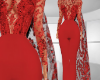 Red Lace One Side Cape