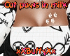 cat paws in milk