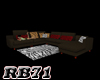 (RB71) CouchSetTigerBrwn