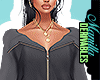 ! Off-Shoulder Noir Zip