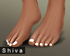 S. White Bare Feet