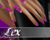 LEX pink city freak nail