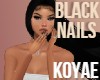 K♡ Black Nails