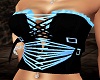 corset top blk/blue