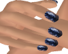 Blue Glitter Nails (M)