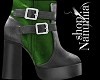 black&green boots