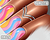 q. Pink Swirl Nails S