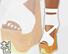 ! White Suede Wedges