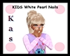 KIDS White Pearl Nails