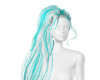 blu/wh pony tail