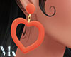 VK. Orange Heart Earring