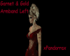Garnet & Gold Armband L