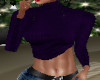 crop turtleneck purple