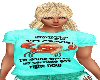 *F TEAL 60'S CRABBY TEE