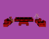 Red Black Sofa