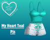 My Heart Teal Pjs